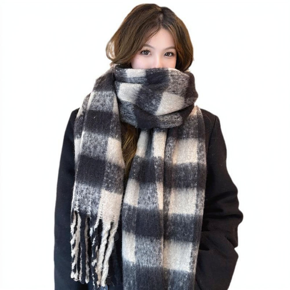 Cozy Winter Scarf Knitted Plai - Cycling Commute Essentials recension och pris